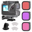 Waterproof Case With 3 Pack Dive Filters Compatible With Gopro Hero 12 11 10 9 