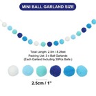 3pcs Pom Pom Garland Balls 8 2ft Decorative Garland For Party Ocean Colors