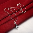 925 Sterling Silver Water Drop Jewelry Set Necklace Earrings Bracelet Ring Women