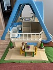 Vintage 1989 Little Tikes Blue Roof Dollhouse With Deck   Other Accessories