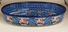 2007 Boleslawiec Unikat ultimate Bakeware Collection  Casserole 14 x9  Blue Rose