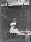 Vintage Child Photo Glass Plate  White Dress  9x12 Cm Negative  Original Print
