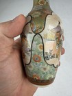 Antique Japanese Meiji Period 1868-1912 Satsuma Long Mini Vase Kichizan Mark