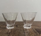 Joyjolt Aqua Vitae Stemless Martini Glass  Crystal  Off Set Octagon Base  2