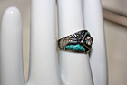 Carolyn Pollack Relios Southwestern Sterling Silver 925 Turquoise Cz Ring Sz 6