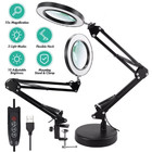 10x Magnifying Glass Desk Light Magnifier Led Lamp Reading Lamp With Base clamp
