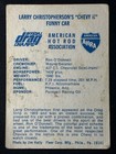 Vintage 1971 Fleer Larry Christopherson Funny Car  42 Drag Champs Nhra Chevy
