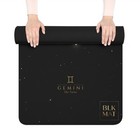 Gemini Constellation Yoga Mat Black 24x70 Zodiac Star Map Exercise Mat