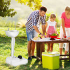 Portable Wash Sink Camping Sink Wash Basin Stand W  Wheels   Foot Pump  New