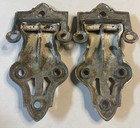 Vintage Old Metal Ice Box Icebox Door Hinges 2534 Off Set Pair Hardware Retro