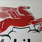 Vintage Mobil Gasoline Sign - Pegasus Motor Oil Gas Pump Station Porcelain Sign