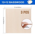 3 Pack Basswood Sheets 1 8 x12 x12   3mm 12x12in  3