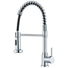 Chrome Kitchen Sink Faucet Single Handle With Swivel Pull Down Sprayer Mixer Tap