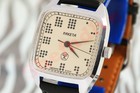 Extremely Rare Vintage Russian Ussr Rectangle Wrist Watch Raketa Domino Nos 
