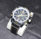Citizen Eco-drive Men s Blue Angels Watch Blue yellow Dial Leather Strap