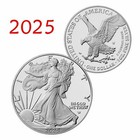 2025 1 Oz American Silver Eagle Coin  999fine Bu lot Of 5  new A   free Shipping