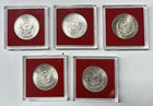 Cc Morgan Sikver Dollars 1878-1893 Cc Lot Of 5 Uncirculated Coins Mixed Dates Us