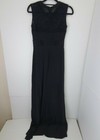 Shakuhachi Womens Long Black Silk Lace Evening Cocktail Dress Sz 6