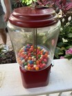 Red Oak Acorn 1 Cent Gumball Machine W  Key  Working  Round Globe