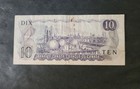 Rjkstamps 1971  10 Ten Dollar Bank Canada Banknote  Lawson Bouey Unfolded Stain