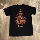 Metallica Red Cross Blood Donation Shirt Sz Large Guitar Pick Black Collect