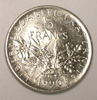 1990 France French 5 Francs Strolling Sower Coin Xf 