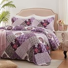 Full queen Size Quilt Set 3 Piece Lightweight Reversible Bedspread-90  x98   