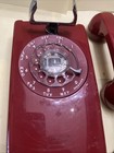 Vintage Western Electric Bell Series 554 Rotary Wall Phone Dark Red
