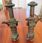 Vintage Akron Akro Ball Fire Nozzlesfrom Hawaii Sugar Mill Fire Dept  pair 