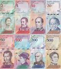 Venezuela Set 8 Unc 2 5 10 20 50 200 500 Soberanos 2018 P 101 102 103 104 - 108