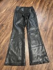 Aritzia Wilfred Flare Pants Womens Black High Rise Vegan Leather Size 6