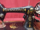 Singer 66k Lotus 1913 Sewing Machine Scotland Antique Oak Case Electric Motor