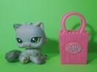 Authentic Lps Littlest Pet Shop  1159 Grey Persian Exclusive Green Eyes Cat Rare