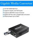Fiber To Ethernet Media Converter  Gigabit Single Mode Sfp Lc Converter  1000bas