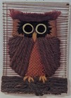 1977 Sunset Jiffy Weaving Kit  hoot Owl  By Betty Miles 3411 Wide Eyed Brown Owl