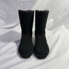 New Bearpaw Black Clara Suede Wool Lining Winter Snow Boots Sz 7