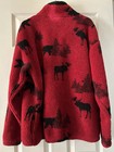 Arctic Image Vintage Fleece Sherpa  Zip Up Jacket  Womens Red black Size Xl