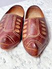 Dutch Hand Carved Vintage Miniature Wooden Clogs
