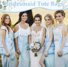 6 Pcs Bride Party Gifts Set Bridesmaid Tote Bags Last On The Coast Ba