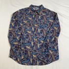 Roper Girls Xl 14 Wear The West Shirt Purple Paisley Cotton Western Button Down