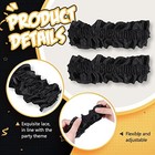 2 Pcs Roaring 20s Armband Garter For Men Sleeve Shirt Costume Anti Slip Black