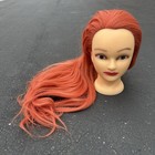 26    Red Hair Mannequin Head Cosmetology Woman Beauty Neverland Styling 80  Human