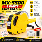 Mx-5500 8 Digit Price Tag Gun Blue Red Yellow Handheld Pricing Label Gun   Ink