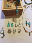 Estate Jewelry Lot vintage Turquoise Cuff   Ring  Moonstone  Unakite  Jasper And