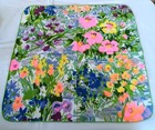 4 Vtg Mcm Napkins Retro Mid Century Colorful Floral 17    X 17   