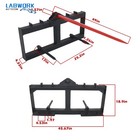 Hay Bale Spear Skid Steer Tractor Loader Quick Tach Attachment 49  3000lbs