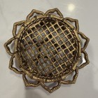 Vintage Gresco Gold Gilt Hollywood Regency 6 Tube Lipstick Holder For Vanity