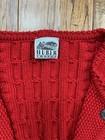 Huber Tracht Wool Cardigan Women   s Size M    measure     Red Gold Buttons