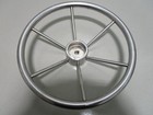 Vintage Boat Marine Stainless Steel 14 75  In Steering Wheel 6 Spokes