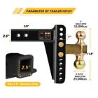 Xpe Trailer Hitch Fits 2 5 Inch Receiver  8 Inch Adjustable Drop Hitch  25000lbs